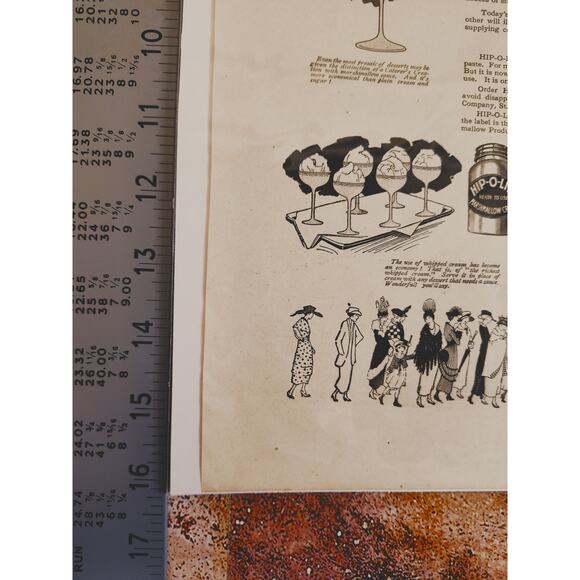 1918 Hip-O-Lite Marshmallow Creme Orig Vtg PRINT AD Add Caterers Touch Dessert - Picture 12 of 14